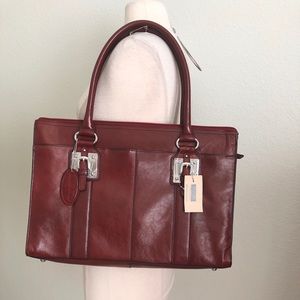 NWOT Wilsons Leather Roma Briefcase w/ DetachStrap